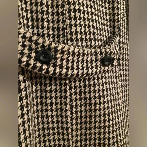 Larry Levine Herringbone Women's Coat Size 6 Black and White Vintage - Picture 6 of 11